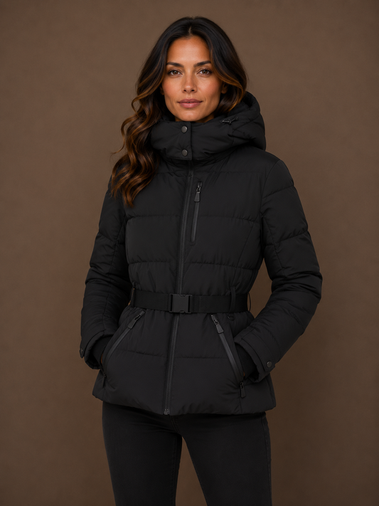 Women’s Snow Skiing Cotton Jacket Hooded Slim Fit Ski Coat