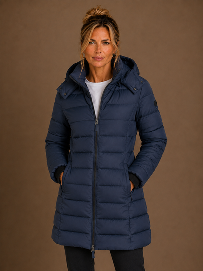 Women's Puffer Jacket Hooded Quilted Padded Coat for Winter Wear
