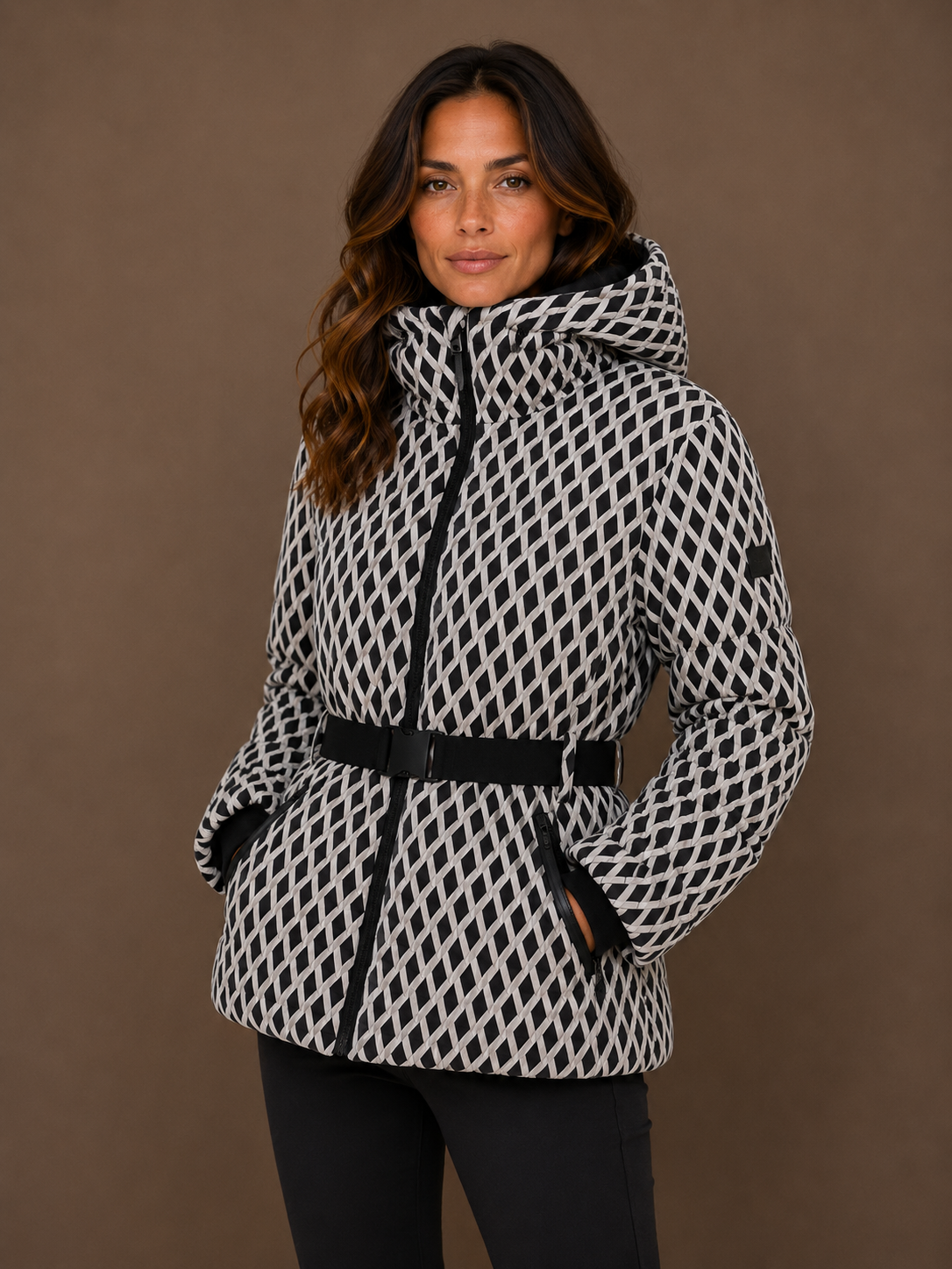 Women’s Snow Skiing Cotton Jacket Hooded Slim Fit Ski Coat