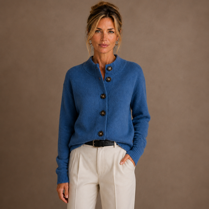 Women’s Thick Cashmere Cardigan – Button-Up Autumn Winter Sweater