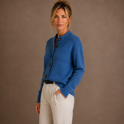 Women’s Thick Cashmere Cardigan – Button-Up Autumn Winter Sweater