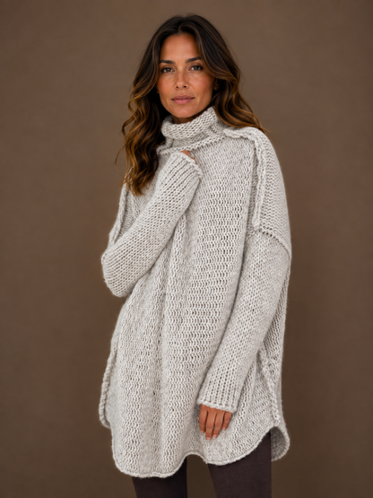 Women’s Relaxed Long Knit Sweater Longline Ladies Cardigan