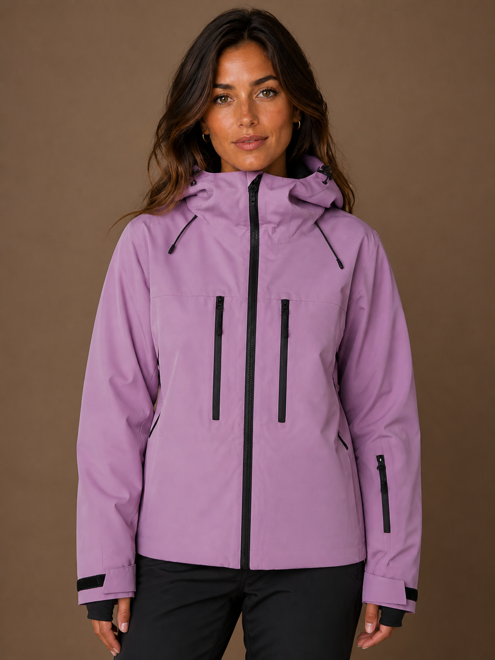 Ski and Snowboard Jacket Waterproof Winter Jacket with Ventilation - Light Purple