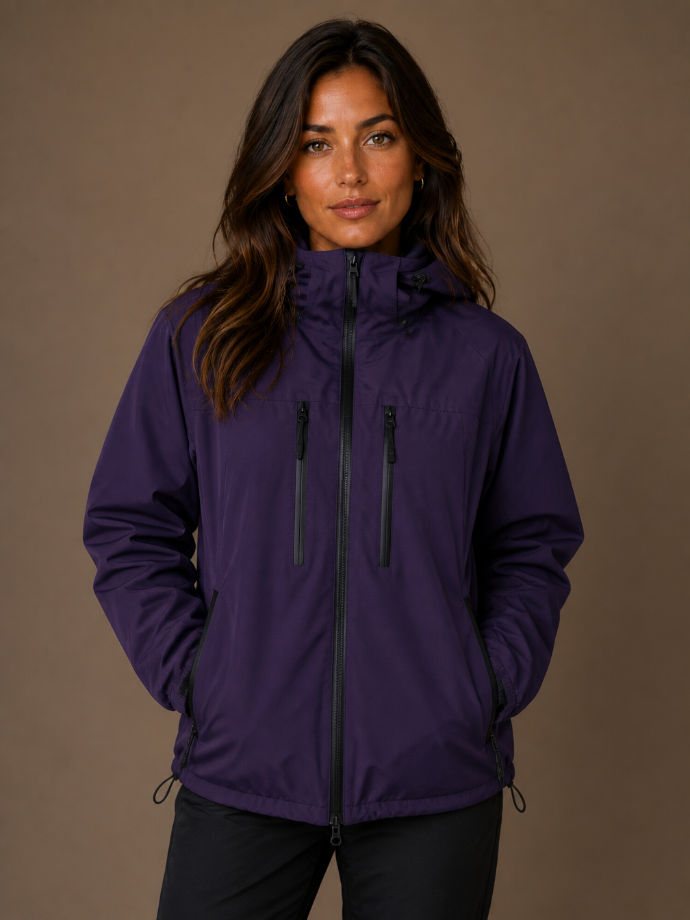 Ski and Snowboard Jacket Waterproof Winter Jacket with Ventilation - Purple