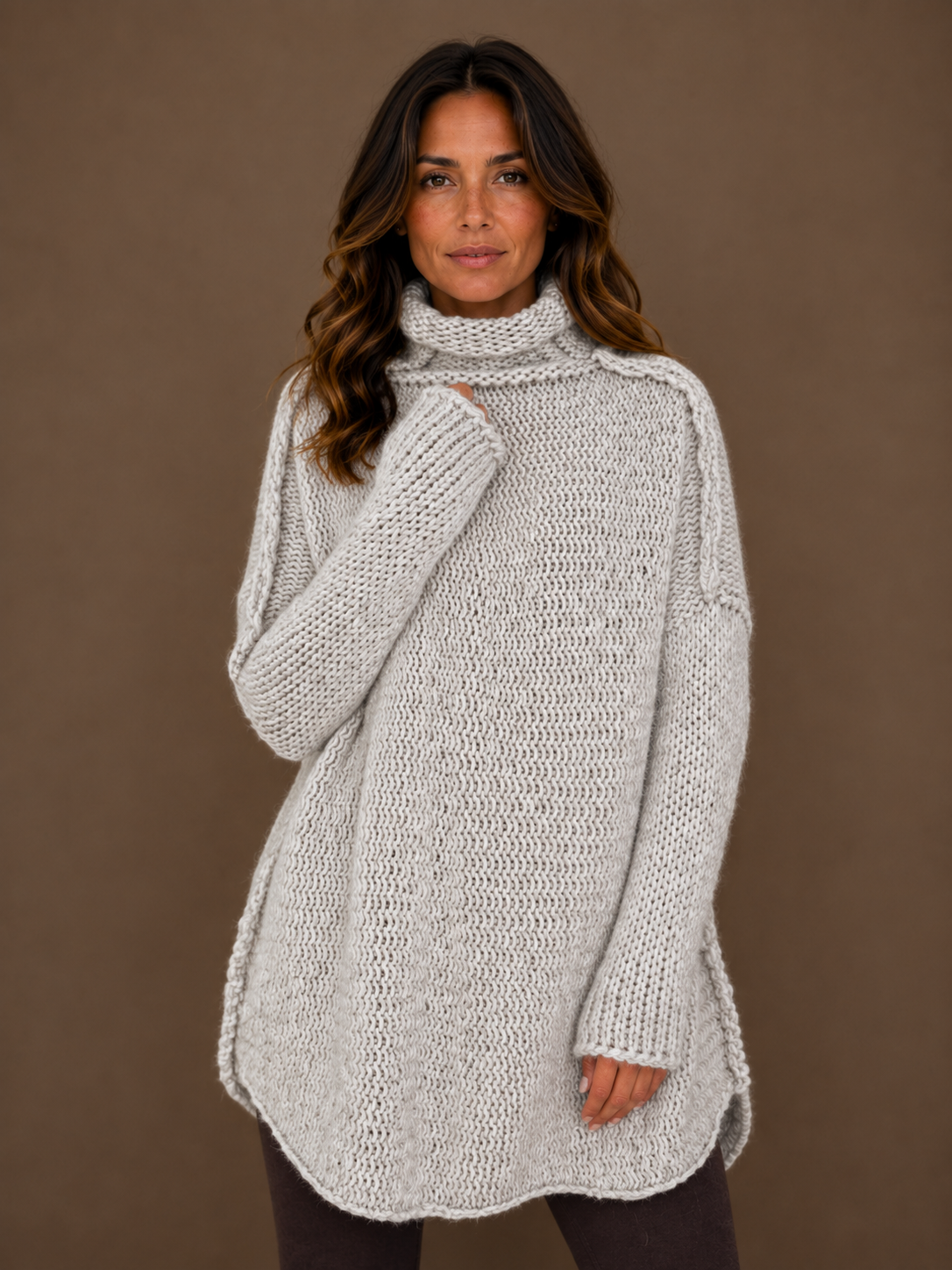 Women’s Relaxed Long Knit Sweater Longline Ladies Cardigan